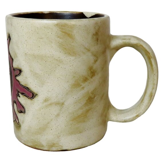Handcrafted Mara Mexico Ceramic Coffee Tea Mug with Sun Face Design 4"tall EUC - Picture 2 of 11